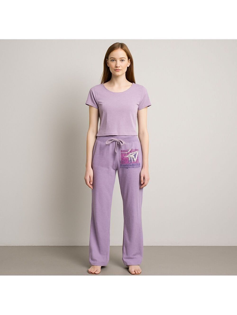 Junk Food MTV Purple Zebra Print Lounge Pants Women's